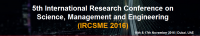 5th International Research Conference on Science, Management and Engineering 2016 (IRCSME 2016)